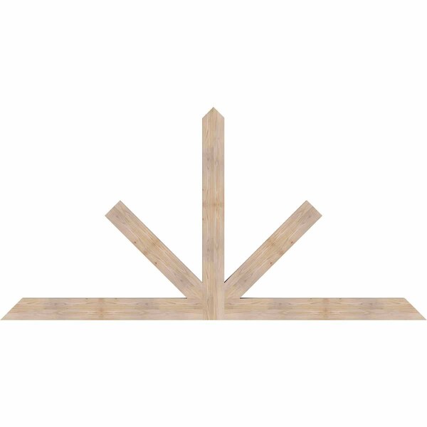 Ekena Millwork Saratoga Smooth Timber Gable Bracket, Douglas Fir, 108"W x 54"H x 3 1/2"D x 5 1/2"F, 12/12 Pitch GBW108X54X0406SAR00SDF - main